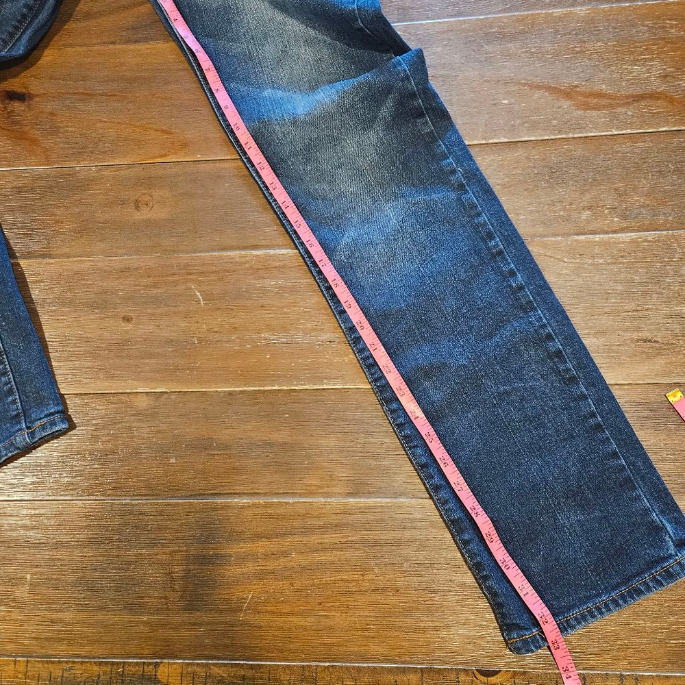 Men's Carbon Jeans Slim Straight Flex Blue Size 32/34, Light distressing - Picture 8 of 8